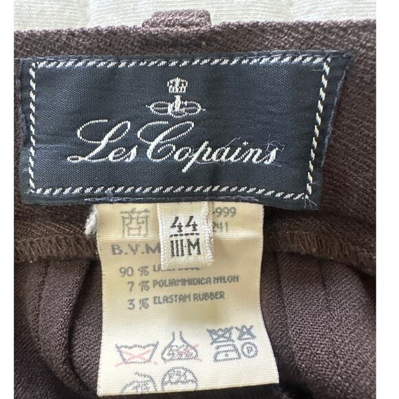 LES COPAINS Womens Trousers Brown High Waisted Wool Blend Straight Leg 44 US 8 - Picture 5 of 11